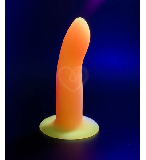 Светящийся в темноте фаллоимитатор Techno Light Keeper 12 см розовый фото 3