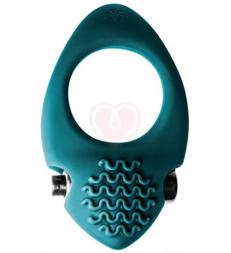 Эрекционное кольцо с вибропулей Pure Passion Midnight зелёное фото 1