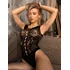 Кружевное боди с вырезами на животе Impulse чёрное фото 3