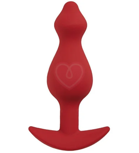 Большая анальная пробка из двух шариков Libra Le Frivole вишнёвого цвета фото 1