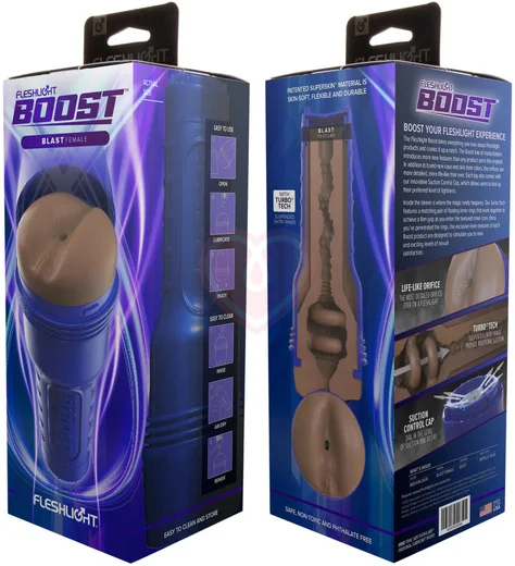 Мастурбатор Fleshlight Boost Blast Female Brown попка фото 5