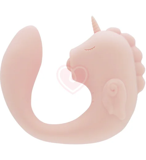 Двусторонний вибратор Unihorn C Horse Coral Throb с режимом пульсации светло-розовый фото 1