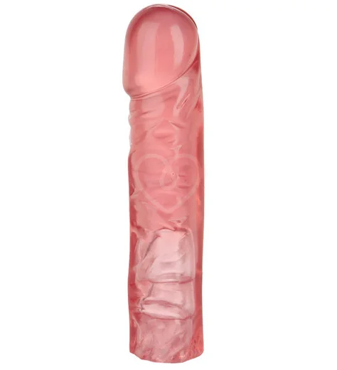 Насадка для страпона Vac-U-Lock Crystal Jellies Dong 20 см розовая фото 1