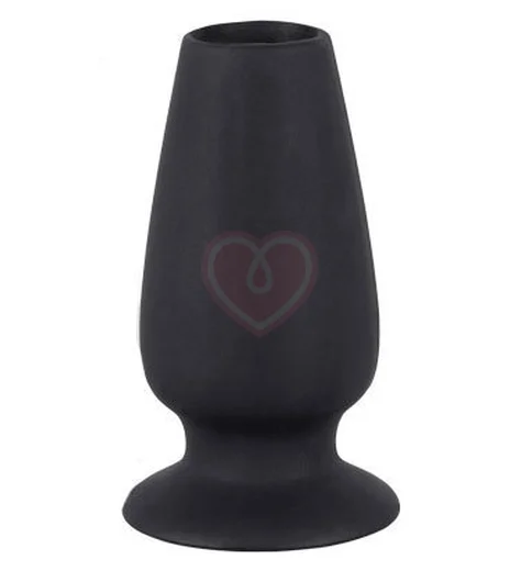 Анальная пробка со сквозным отверстием Lust Tunnel Plug чёрная фото 1