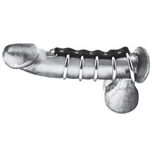 Хомут для члена с 5 металлическими кольцами Gates of Hell