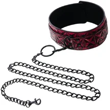 Ошейник с 3D эффектом на цепочке Toyfa Theatre бордовый