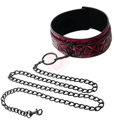 Ошейник с 3D эффектом на цепочке Toyfa Theatre бордовый фото 1