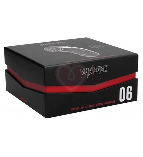 Мужской пояс верности Shots Man Cage Model 06 прозрачный 14 см фото 3