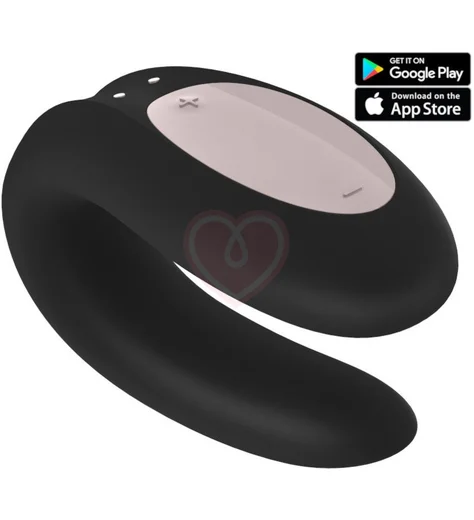 Вибратор для пар с управлением от приложения Satisfyer Double Joy чёрный фото 1