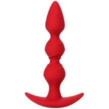 Анальный стимулятор с шариками ToDo Trio красный