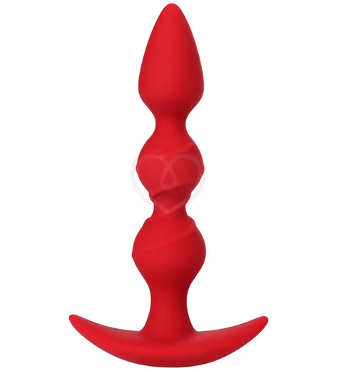 Анальный стимулятор с шариками ToDo Trio красный фото 1