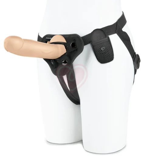 Реалистичный страпон Pegasus с вибрацией и пультом управления 20 см телесный фото 1