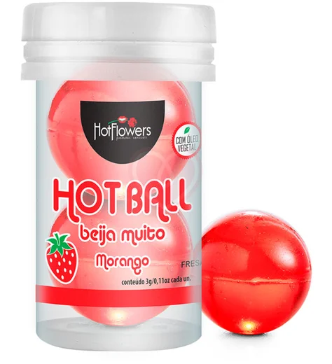 Масляный лубрикант в шариках Hot Ball Aromatic Клубника фото 1