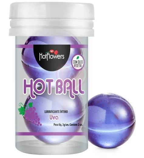 Масляный лубрикант в шариках Hot Ball Aromatic Виноград фото 1