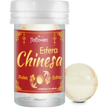 Силиконовый лубрикант в шариках Hot Ball Chinese Sphere с охлаждающе-пульсирующим эффектом