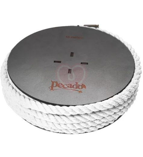 Хлопковая веревка для шибари на катушке Pecado BDSM 10 метров белая фото 1