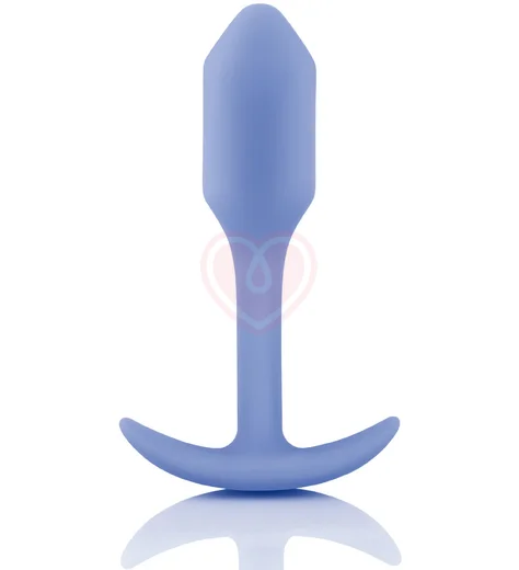 Утяжелённая анальная пробка для ношения b-Vibe Snug Plug 1 мини сиреневая фото 1