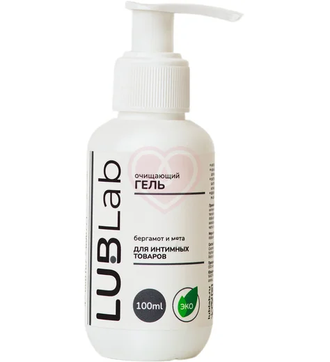 Очищающий эко-гель для игрушек LUBLab с ароматом бергамота и мяты 100 мл фото 1