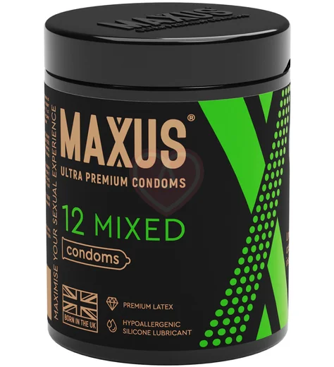 Микс-набор презервативов Maxus Mixed X-Edition 12 шт с кейсом фото 1