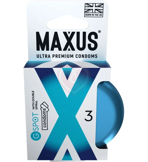 Презервативы со спиралью для стимуляции зоны G Maxus G Spot 3 шт с кейсом фото 1