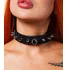 Чокер Scandal из натуральной кожи со стальными шипами чёрный фото 1