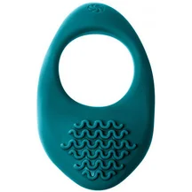 Эрекционное виброкольцо с клиторальной стимуляцией Pure Passion Moonshine зелёное