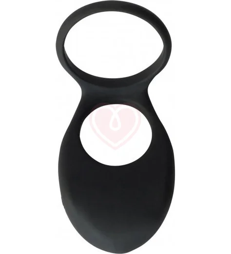 Двойное эрекционное кольцо с вибрацией Pure Passion Daydream чёрное фото 1