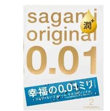 Полиуретановые презервативы Sagami Original 001 Extra Lub с увеличенным количеством смазки 2 шт