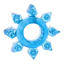 Кольцо эрекционное Toyfa Love Ring снежинка синее