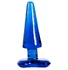 Стеклянная анальная пробка Sexus Glass Sky синяя фото 1
