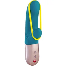 Вибратор с лентой для половых губ Fun Factory Amorino бирюзовый