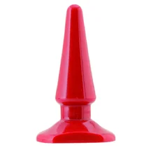 Твёрдая анальная пробка Toyfa Black&Red красная