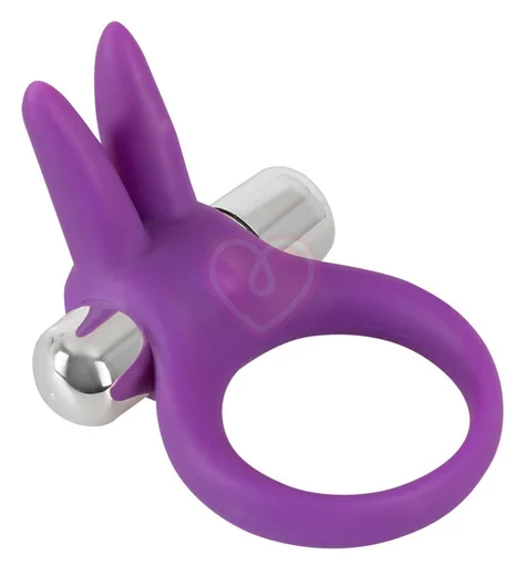 Виброкольцо со стимулятором клитора Smile Rabbit фиолетовое фото 1
