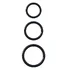 Набор из 3 эрекционных колец Silicone 3-Ring Stamina Set чёрные фото 1