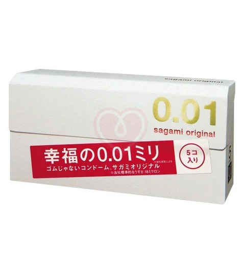 Самые тонкие презервативы Sagami Original 001 полиуретановые 5 шт фото 1
