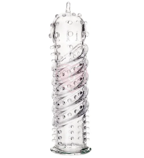 Рельефная стимулирующая насадка на пенис ToyFa A-Toys 15 см фото 1