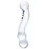 Изогнутый стеклянный стимулятор Textured G-Spot Glass Dildo прозрачный фото 1