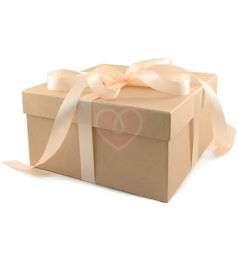 Крафтовая подарочная коробка 20х20 см фото 1