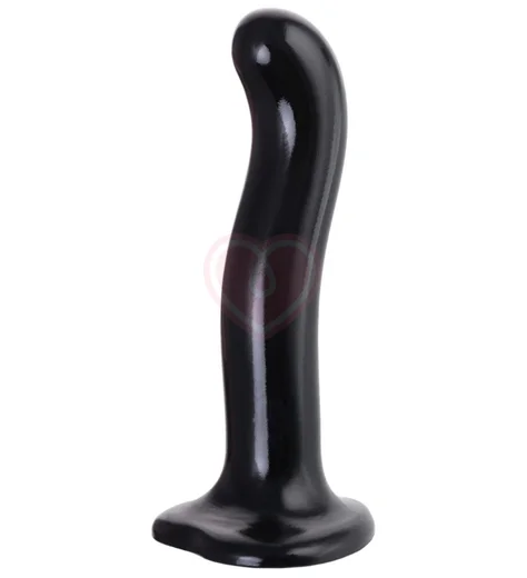 Фаллоимитатор с изгибом и присоской Strap-on-me L чёрный 19 см фото 1