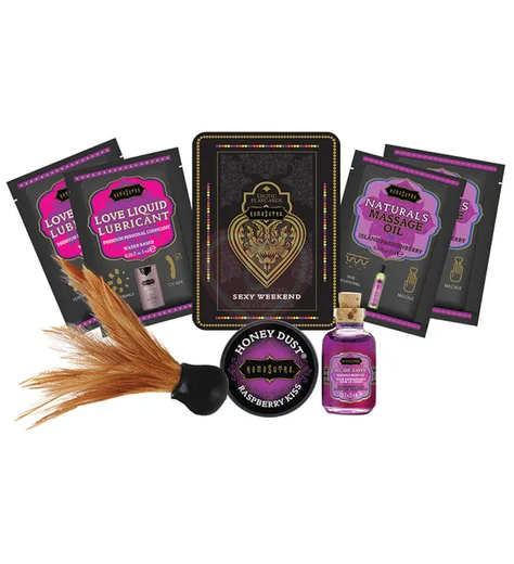 Набор эротической косметики KamaSutra The Weekender Tin Can Raspberry Kiss Малина фото 1