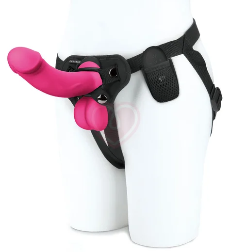 Реалистичный страпон Pegasus с вибрацией и пультом управления 16,5 см розовый фото 1