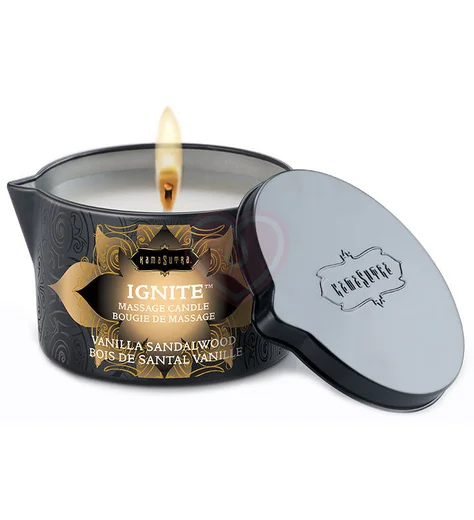 Массажное масло-свеча KamaSutra Ignite Vanilla Sandalwood Ваниль и сандал 170 г фото 1