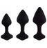 Набор из 3 анальных пробок Bibi Butt Plug Set чёрный фото 1