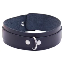 Ошейник Лунный Свет Вайлдкат с колечком чёрный