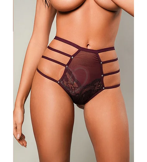 Трусики Amor El с высокой посадкой бордовые фото 1