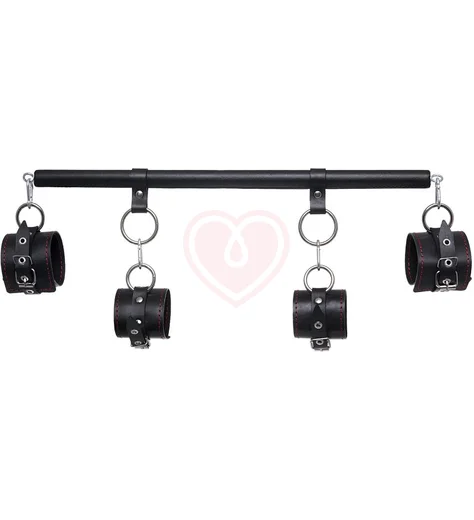 Бандажный набор с 4 точками фиксации Pecado BDSM черный фото 1