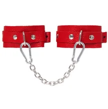 Мини-оковы на ноги со скругленными углами Pecado BDSM красные