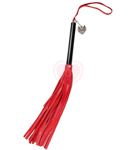 Плеть из натуральной кожи Pecado BDSM 50 см красная фото 1