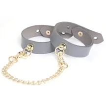 Тонкие наручники с цепочкой Лунный Свет серые