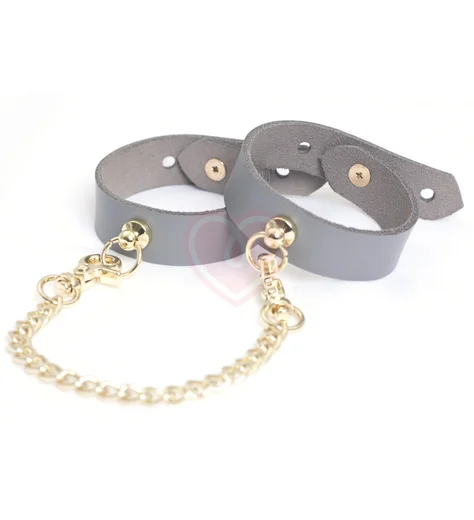 Тонкие наручники с цепочкой Лунный Свет серые фото 1